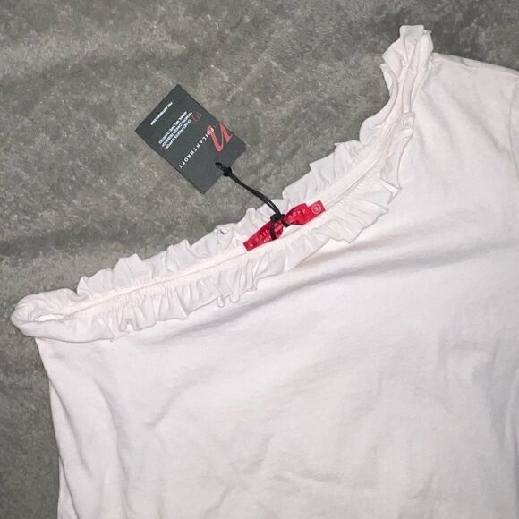 NWTs n:PHILANTHROPY Blossom Blue Bodysuit w/ Ruffled Neck - Picture 5 of 6